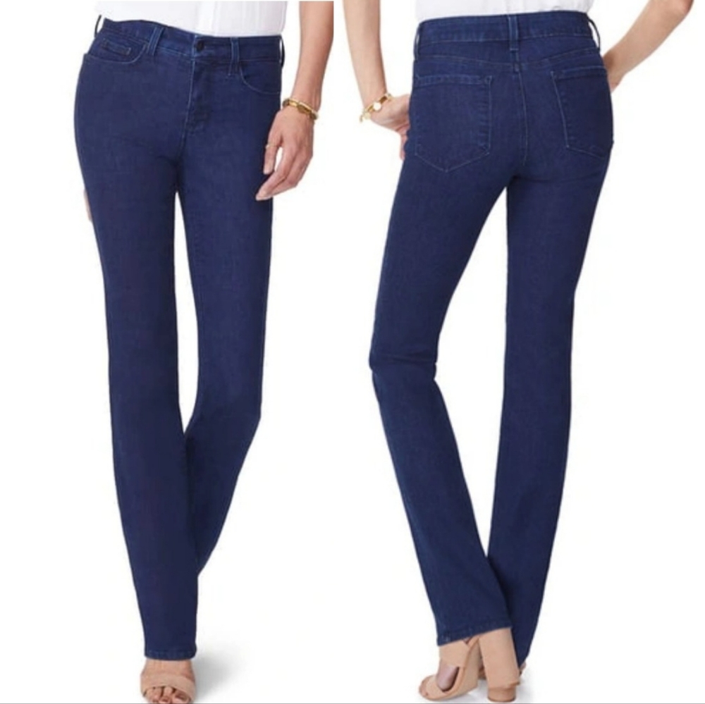 NYDJ Marilyn Straight Jeans Peacoat Color Size 6